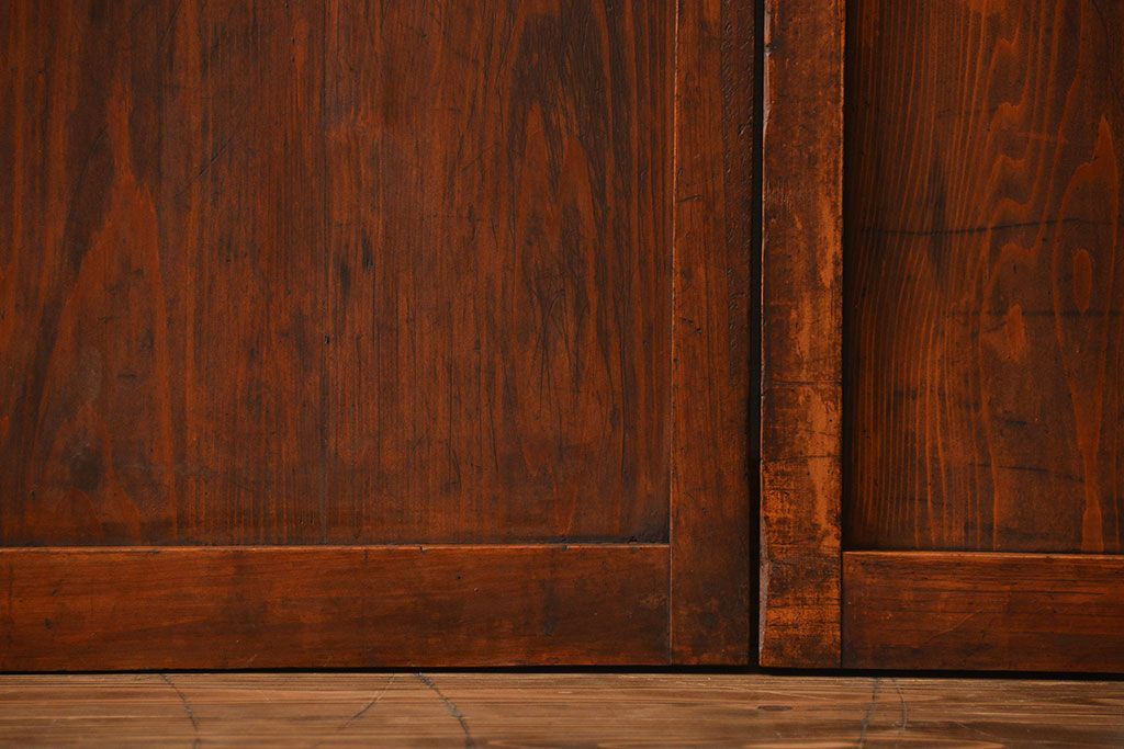 古民具・骨董 古風な室内用引き戸 2枚セット(ガラス戸・古民家・建具)