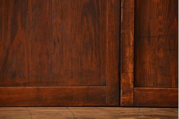 古民具・骨董 古風な室内用引き戸 2枚セット(ガラス戸・古民家・建具)