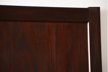 古民具・骨董 太い框組の上質な杉材一枚板 幅せま帯戸 4枚セット(板戸、和風建具)