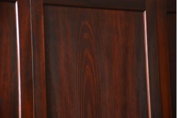 古民具・骨董 太い框組の上質な杉材一枚板 幅せま帯戸 4枚セット(板戸、和風建具)