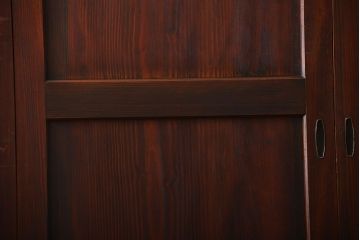 古民具・骨董 太い框組の上質な杉材一枚板 幅せま帯戸 4枚セット(板戸、和風建具)