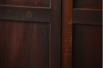 古民具・骨董 太い框組の上質な杉材一枚板 幅せま帯戸 4枚セット(板戸、和風建具)