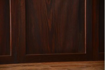 古民具・骨董 太い框組の上質な杉材一枚板 幅せま帯戸 4枚セット(板戸、和風建具)