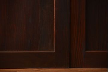 古民具・骨董 太い框組の上質な杉材一枚板 幅せま帯戸 4枚セット(板戸、和風建具)