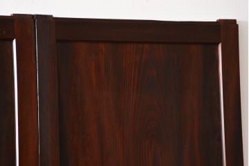 古民具・骨董 太い框組の上質な杉材一枚板 幅せま帯戸 4枚セット(板戸、和風建具)