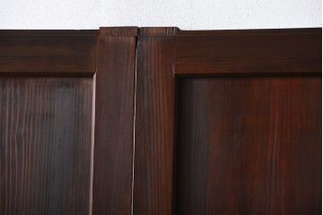 古民具・骨董 太い框組の上質な杉材一枚板 幅せま帯戸 4枚セット(板戸、和風建具)