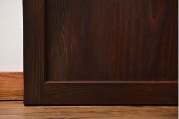 古民具・骨董 太い框組の上質な杉材一枚板 幅せま帯戸 4枚セット(板戸、和風建具)