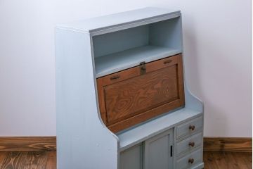 アンティーク家具　アンティーク　小振りなペイントライティングビューロー