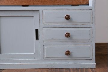 アンティーク家具　アンティーク　小振りなペイントライティングビューロー