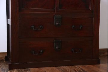 アンティーク家具　古民具・骨董 前面桜材と欅材!帳場箪笥(時代箪笥)