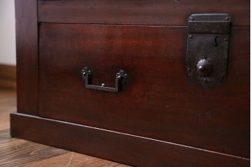 アンティーク家具　古民具・骨董 前面桜材と欅材!帳場箪笥(時代箪笥)