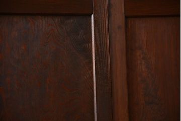 アンティーク 太い框組 杢目の良い杉材一枚板 幅せま帯戸 4枚セット(  板戸、引き戸)