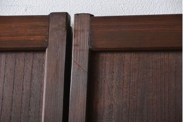 アンティーク 鏡板が桐材の上品な板戸 4枚セット(引き戸、帯戸)