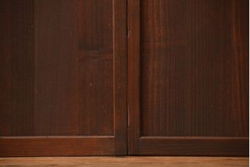 アンティーク 鏡板が桐材の上品な板戸 4枚セット(引き戸、帯戸)