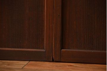 アンティーク 鏡板が桐材の上品な板戸 4枚セット(引き戸、帯戸)