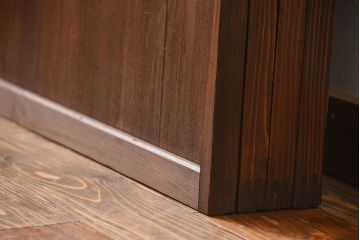 アンティーク 鏡板が桐材の上品な板戸 4枚セット(引き戸、帯戸)