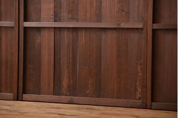 アンティーク 鏡板が桐材の上品な板戸 4枚セット(引き戸、帯戸)