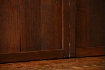 アンティーク 鏡板が桐材の上品な板戸 4枚セット(引き戸、帯戸)