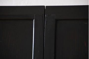 古民具・骨董 煤けた味のある板戸 4枚セット(帯戸、引き戸)