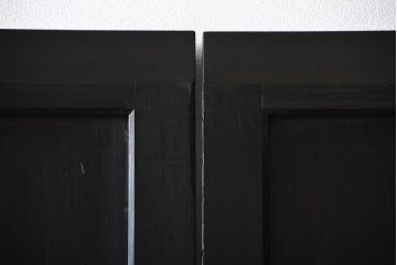 古民具・骨董 煤けた味のある板戸 4枚セット(帯戸、引き戸)