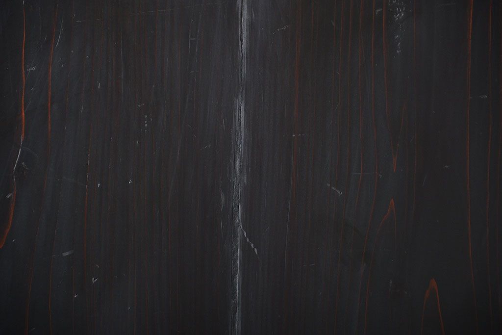 古民具・骨董 煤けた味のある板戸 4枚セット(帯戸、引き戸)