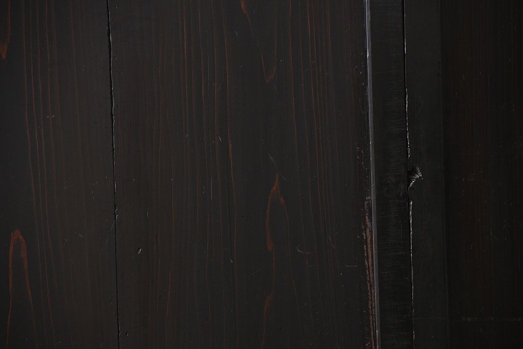 古民具・骨董 煤けた味のある板戸 4枚セット(帯戸、引き戸)