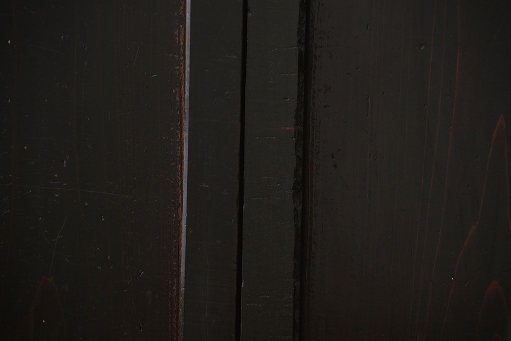 古民具・骨董 煤けた味のある板戸 4枚セット(帯戸、引き戸)