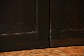 古民具・骨董 煤けた味のある板戸 4枚セット(帯戸、引き戸)