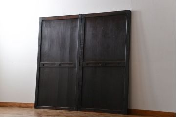 古民具・骨董 使い込まれた帯戸 2枚セット(板戸)