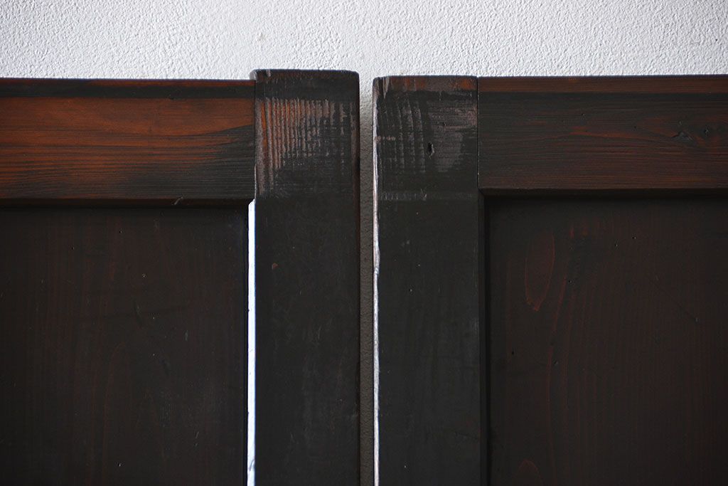 古民具・骨董 使い込まれた帯戸 2枚セット(板戸)