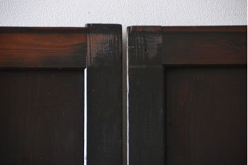 古民具・骨董 使い込まれた帯戸 2枚セット(板戸)