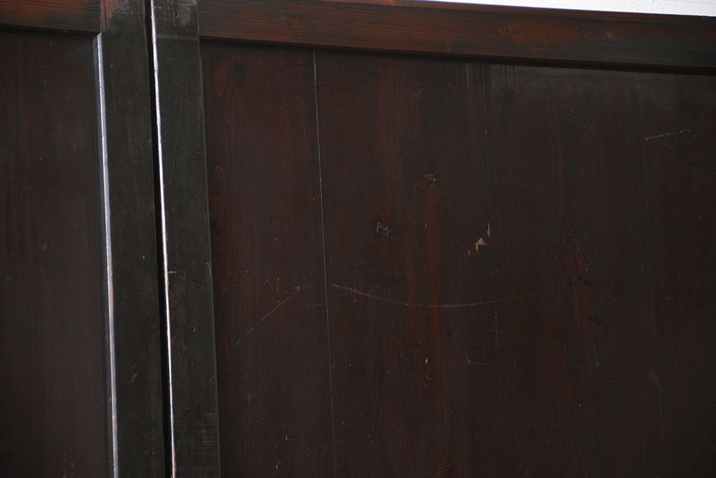 古民具・骨董 使い込まれた帯戸 2枚セット(板戸)