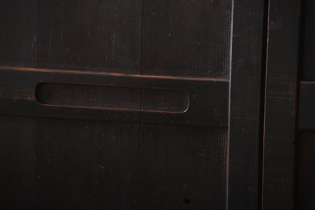古民具・骨董 使い込まれた帯戸 2枚セット(板戸)