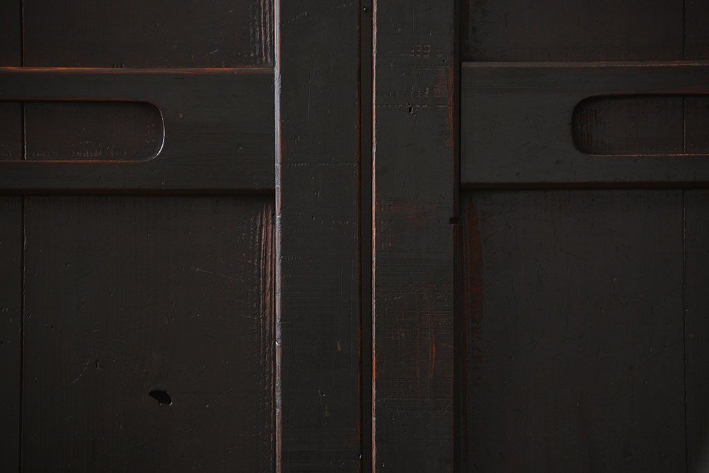 古民具・骨董 使い込まれた帯戸 2枚セット(板戸)