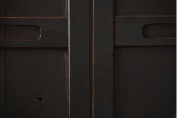 古民具・骨董 使い込まれた帯戸 2枚セット(板戸)