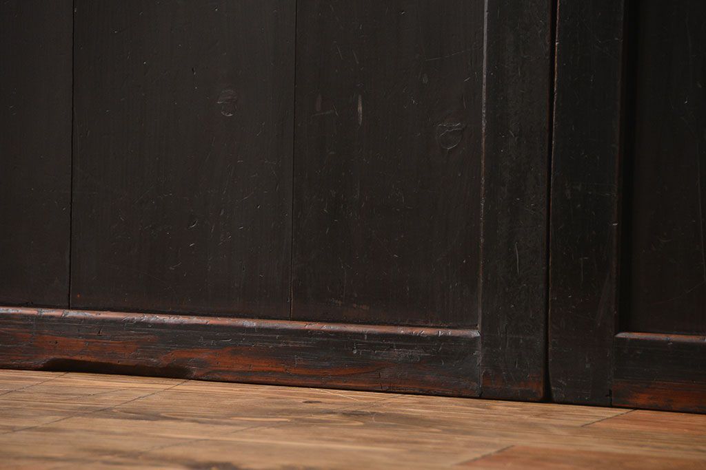 古民具・骨董 使い込まれた帯戸 2枚セット(板戸)