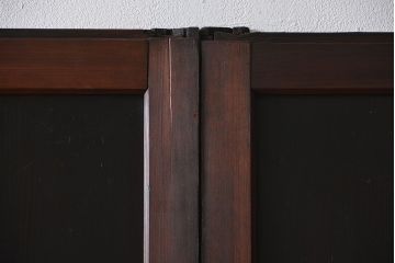 アンティーク 古い木の格子帯戸 2枚セット(引き戸)