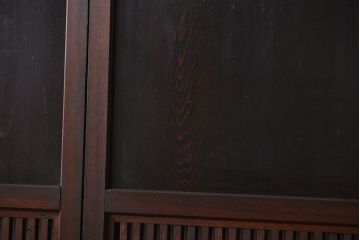 アンティーク 古い木の格子帯戸 2枚セット(引き戸)