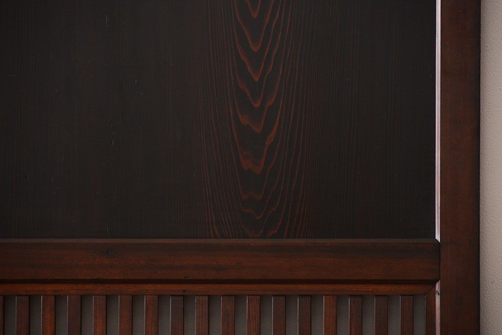 アンティーク 古い木の格子帯戸 2枚セット(引き戸)