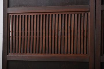 アンティーク 古い木の格子帯戸 2枚セット(引き戸)