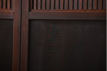 アンティーク 古い木の格子帯戸 2枚セット(引き戸)
