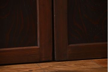 アンティーク 古い木の格子帯戸 2枚セット(引き戸)