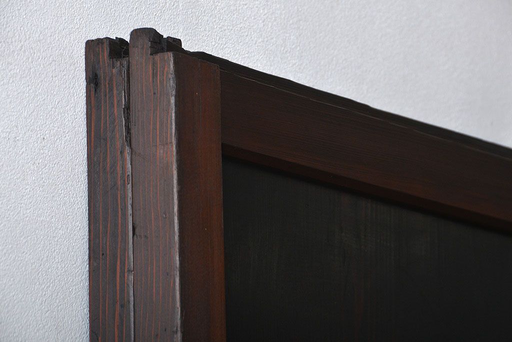 アンティーク 古い木の格子帯戸 2枚セット(引き戸)