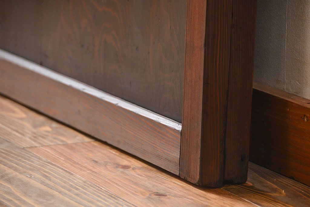 アンティーク 古い木の格子帯戸 2枚セット(引き戸)