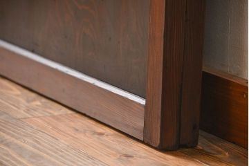 アンティーク 古い木の格子帯戸 2枚セット(引き戸)