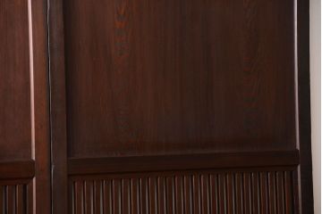 アンティーク 古い木の格子帯戸 2枚セット(引き戸)