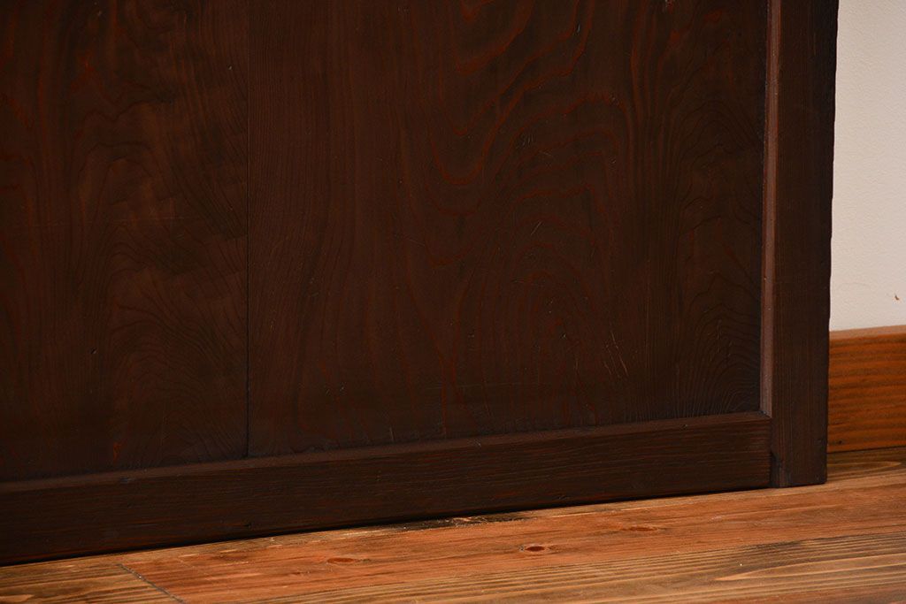 アンティーク 古い木の格子帯戸 2枚セット(引き戸)