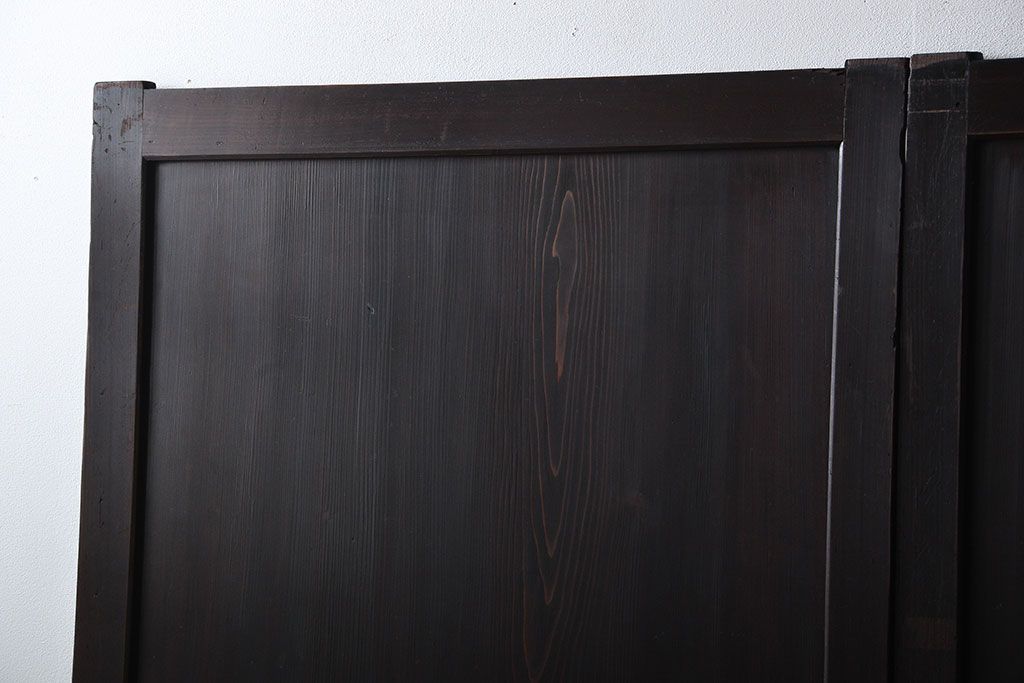 古民具・骨董 杉材一枚板 味わい深い板戸 3枚セット(帯戸)