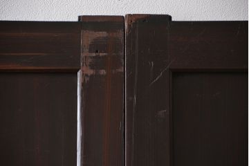 古民具・骨董 杉材一枚板 味わい深い板戸 3枚セット(帯戸)