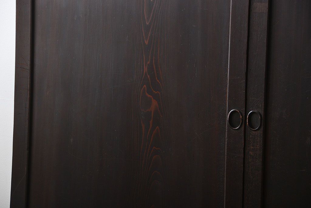 古民具・骨董 杉材一枚板 味わい深い板戸 3枚セット(帯戸)